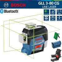 Bosch เครื่องมือวัดเลเซอร์ GLL 3-80 CG ปรับระดับด้วยตนเองเลเซอร์อุปกรณ์การฉายภาพสีเขียวเลเซอร์12เส้นระดับมืออาชีพ