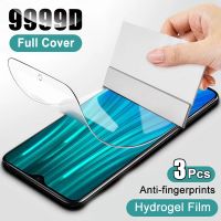 [CNIU digital accessories] 3 Pcs Hydrogel ฟิล์มสำหรับ Xiaomi Redmi หมายเหตุ10 9 8 7 6 5 K20 Pro 9A 9C 8A 7A ป้องกันหน้าจอ Mi 10T Poco X3