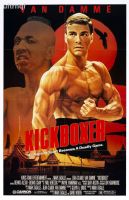 Flickvan Damme ภาพยนต์ Kickboxer 1989โปสเตอร์สำหรับการตกแต่งศิลปะหัตถกรรมสติ๊กเกอร์ติดผนังในบ้าน