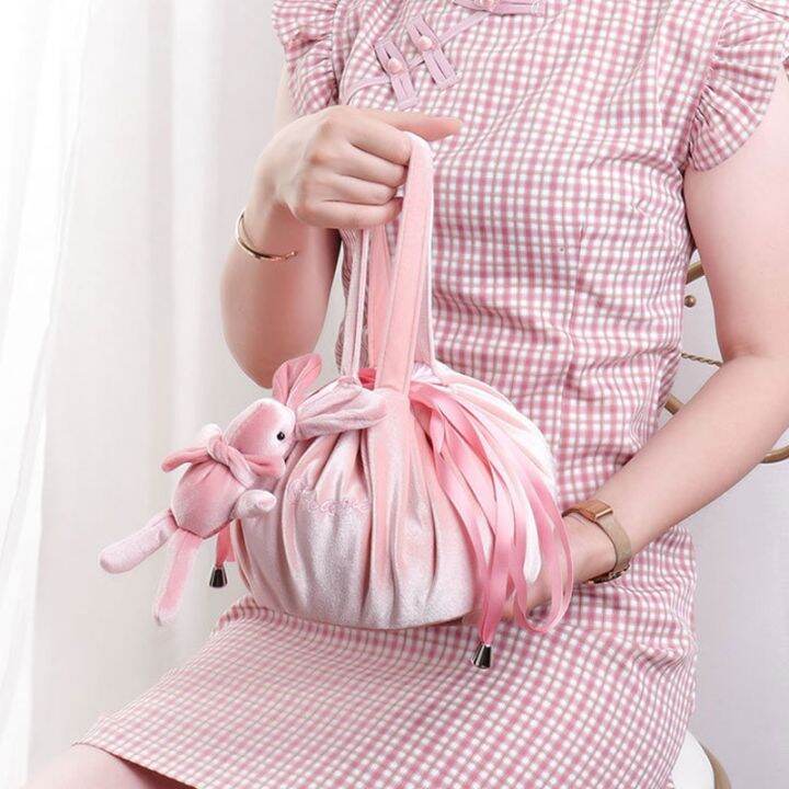 ใหม่-กระเป๋าเครื่องสำอางแฟชั่นรอบกำมะหยี่กระเป๋าแต่งหน้า-drawstring-เดินทางแต่งหน้าออแกไนเซอร์จัดเก็บหญิงชุดเครื่องแป้งกรณีกระเป๋าความงาม