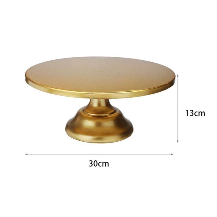 2-pcs-12-inch-iron-round-cake-stand-cake-plate-pedestal-dessert-holder-wedding-birthday-party-gold-amp-white