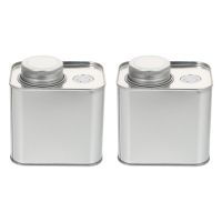 2 Pcs Candy Box Metal Tin Cans Tea Storage Vintage Vases Travel Containers Tinplate Tins Cases Square Sealed Glass Food Storage Boxes