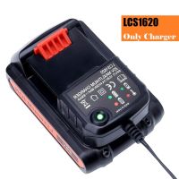 } “{》 LCS1620 Li-Ion สีดำที่ชาร์จแบตเตอรี่ &amp; Decker รุ่น10.8V 14.4V 20V LBXR20 LB20 LBX20 LBX4020สว่านไฟฟ้าชุดไขควง