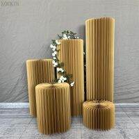 Cylinder Column Holder Wedding Dessert Table Cake Gold Flower Crafts Toys Stand Birthday Party Decor Welcome Store Display Rack