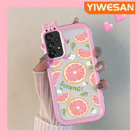 YIWESAN A53ปลอกสำหรับ Samsung 5G เคสการ์ตูนน่ารักสีชมพูฤดูร้อนมะนาวสีสันสดใสเคสกันกระแทกกันกระแทกเคสโทรศัพท์โปร่งใสสัตว์ประหลาดตัวเล็กๆเลนส์กล้องถ่ายรูป