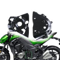 ชุดเฟืองคาร์บอนไฟเบอร์มอเตอร์ไซค์3K พร้อมฝาครอบด้านข้างสำหรับ Kawasaki Z1000 2014 - 2017 2018 2019 2020 2021