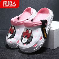【Ready】? Transformers Childrens Hole Shoes 2023 New Boys and Girls Non-slip Soft Sole Middle and Big Kids Outerwear Sandals