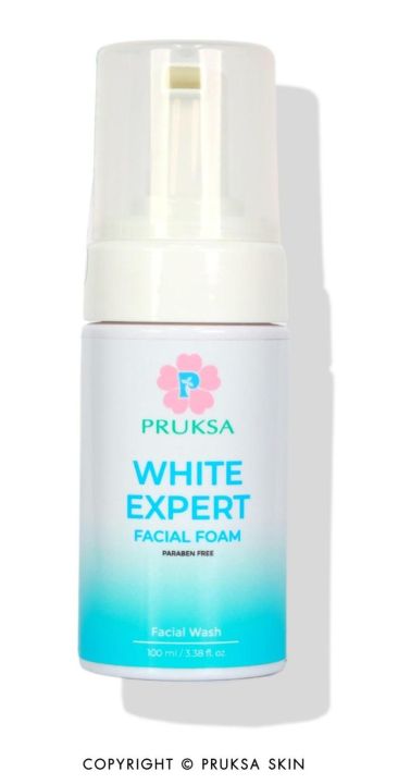 pruksa-white-expert-facial-foam-100-ml-พฤกษา-วิปโฟมล้างหน้าเนื้อละมุน-เพื่อความกระจ่างใส