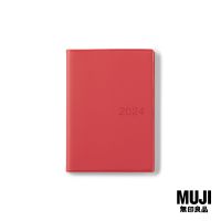 2024 มูจิ สมุดแพลนเนอร์รายเดือน/สัปดาห์ A6 - MUJI Monthly/Weekly Planner A6 (Red Cover)