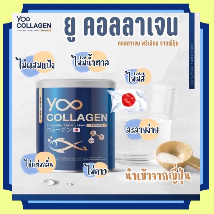 ส่งฟรี-ยูคอลลาเจน-yoo-college-ยู-คอลลาเจน-นำเข้าจากญี่ปุ่น-คอลลาเจนบอย-กดตามโปร-1กระปุก-ขนาด110g-ยูคอลลาเจนผิวและสุขภาพ-ไม่มีกลิ่น-ไม่คาว