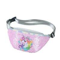 BBWORLD Girls Kids Waist Bag Handbag Belt Chest Hip Cartoon Glitter Reversible Sequins Crossbody Bag