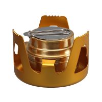 Wholesale alcohol stove outdoor camping mini dry boiler small hot pot with bracket tea golf