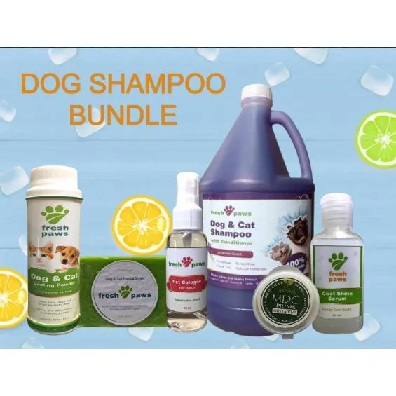 Dog Shampoo Bundle with cologne ointment Madre de cacao soap cooling