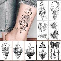 【YF】 Waterproof Temporary Tattoo Sticker Wolf Planet Flash Tatoo Sky Mountain Forest Arm Wrist Fake Tatto For Body Art Women Men