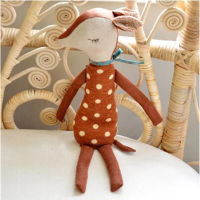 Nordic INS NEW Cute Deer Doll Plush Baby Comforter Appease Doll Kawaii Baby Sleeping Toys Stuffed Animal Toys for Kids Gifts