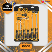 INGCO ชุดไขควง ปากแบน + ปากแฉก 8 ตัวชุด รุ่น HKSD0828 ( Screwdriver Set ) / ไขควงชุด