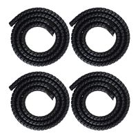 4X Scooter Line Spiral Color Change Tube Protector 1M Length Winding Tubes for Xiaomi M365 Pro Accessories, Black