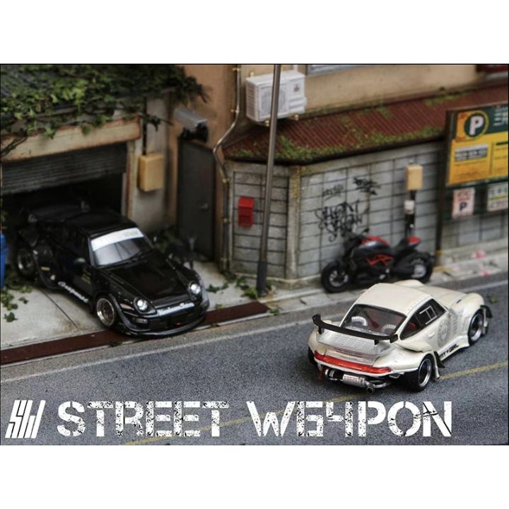 sw-in-stock-1-64-rwb-993-army-girl-expose-exhaust-pipe-diecast-diorama-car-model-collection-miniature-carros-toys