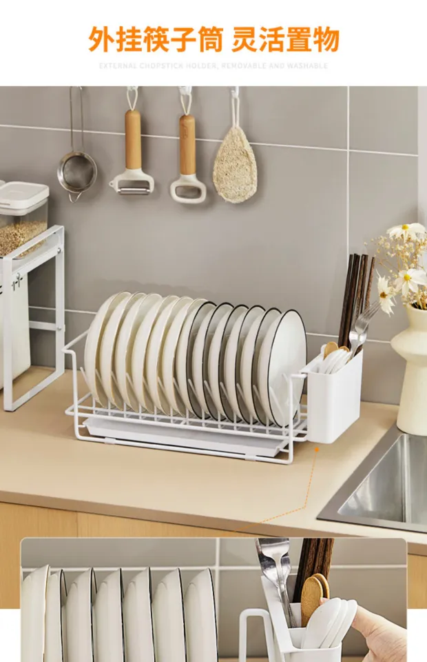  AKALOL Large Dish Drying Rack with Mat,Dish Rack for