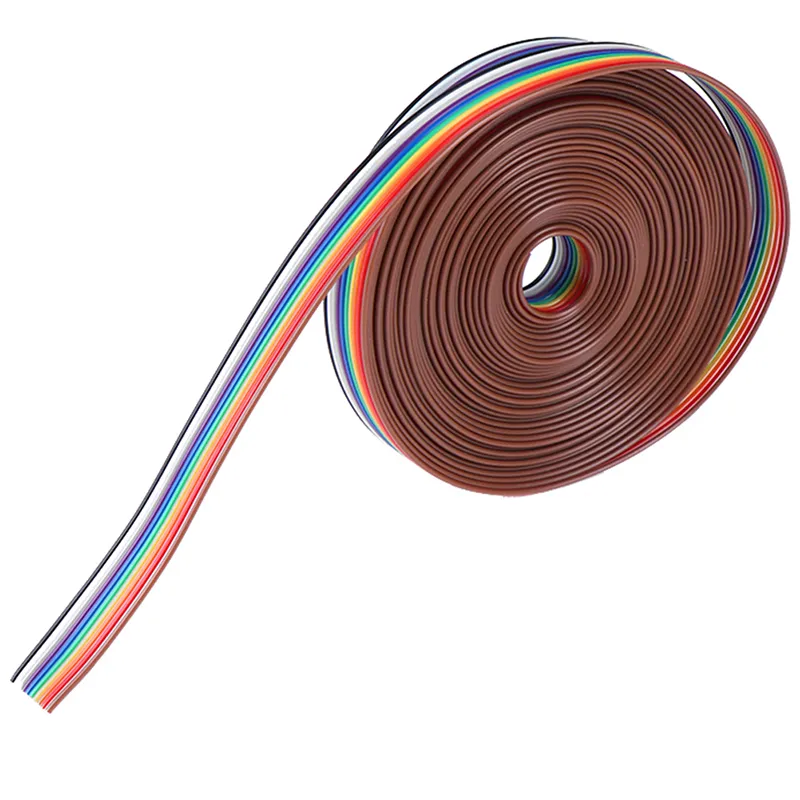  Hilitchi IDC Rainbow Color Flat Ribbon Cable-10 wire (15ft) :  Electronics