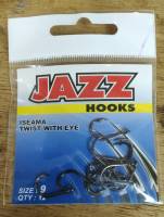 Natfishing ตัวเบ็ด ตกปลาปลาเกร็ด JAZZ HOOK ชนิด Highcabon คม แข็ง เบอร์ 9  (( 1ซอง10ตัว ))