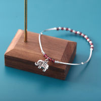 Kinel 925 Sterling Silver Natural Garnet Anklets for Women Handmade Bracelet On The Leg Jewelry Summer Beach Anklet 2020 New