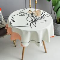 Proud Rose Waterproof Printed Tablecloth Round Table Cover Tea Table Cloth Rural Cotton Cover Cloth Room Home Decor Christmas