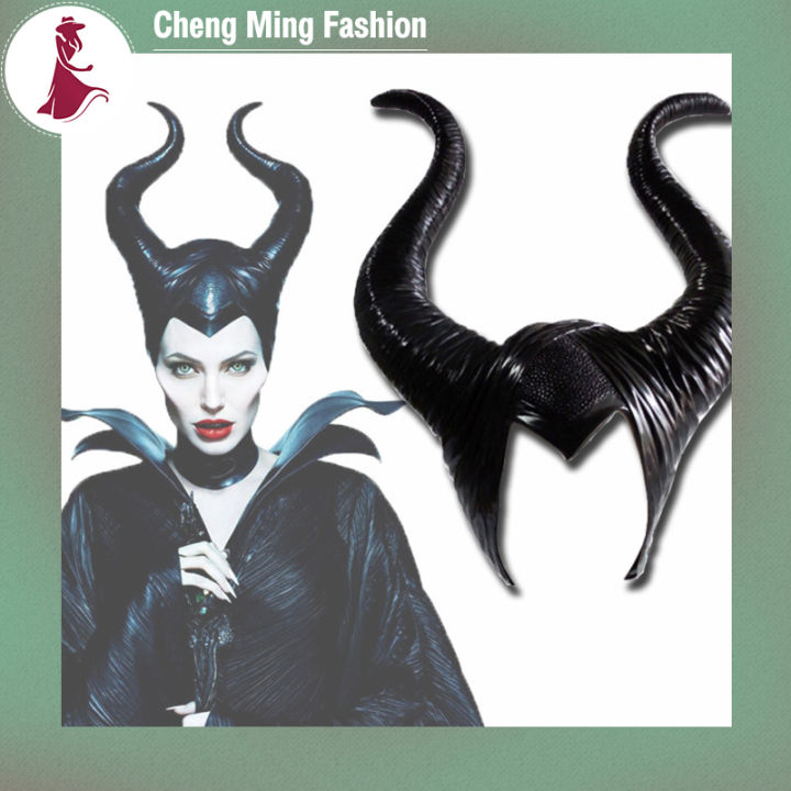 cheng-ming-maleficent-ที่คาดผมฮอร์นสำหรับผู้หญิงหญิงสาวเครื่องประดับผมฮาโลวีนงานปาร์ตี้หน้ากากอุปกรณ์ประกอบการ-cosplay