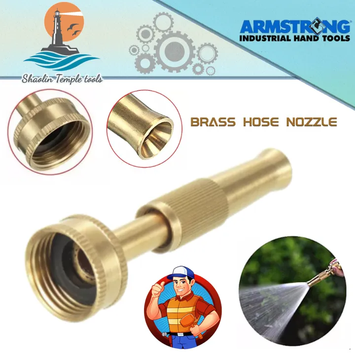 ARMSTRONG High Pressure Brass Hose Nozzle Adjustable Garden Hose ...