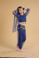 hot【DT】 Child Belly Costume for Show Kids Performance Sequin Clothing Costumes Bollywood Wear 9