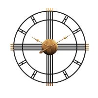 50cm 19 Inch Big Wall Clock Retro Roman Silent Movement Quartz Wall Clock Living Room Bedroom Family Store Cafe Decoration Watch