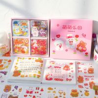 100 Sheets Cute Cartoon Girl Boxed Sticker Set Transparent Waterproof DIY Journal Scrapbooking Phone Stickers Kawaii Stationery