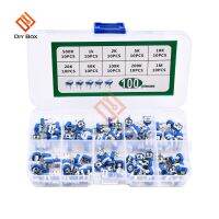 100pcs 150pcs RM065&amp;WH06-2 Carbon Film Horizontal Trimpot Potentiometer Assortment Kit 10 Values Variable Resistor 500R - 1M