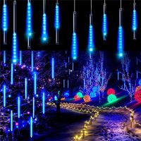 Waterproof Cascading LED Meteor Shower Rain Lights Outdoor for Holiday Party Wedding Christmas Tree Party Tree Decoration Gift