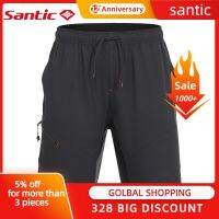 Santic Mens Cycling Shorts Summer MTB Bike Casual Short Pants Reflective Quick-dry Downhill Sports Bicycle Bottoms Asian Size