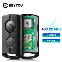 KEYYOU รีโมทรถจักรยานยนต์ของแท้ปุ่มควบคุมเหมาะสำหรับยามาฮ่า XMAX XMAX300 NVX NVX155 AEROX JAUNS QBIX ชิป ID49 433.92MHz