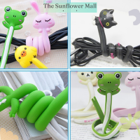 Sunflower หูฟังสัตว์น่ารักหูฟังห่อสายไฟผู้ถือสาย Winder Organizer 1ชิ้น