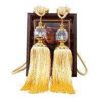 【HOT】✆¤ 1Pair Holder Wall Faux Tassels Fringe Curtain Tieback Rope Window Drapes curtains tieback door hanger wall