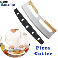 Kni-Fe Kebabang Pizza Stainless Steel AEC482 - Alat Pemotong Pizza dengan Pegangan Aman 35X10cm Alat Dapur Multifungsi untuk Membungkus Pasta dan Mie