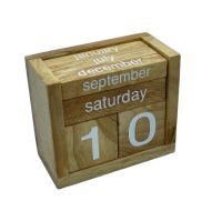 ของเล่นไม้ ปฏิทินไม้,ปฏิทินตั้งโต๊ะ ,ปฏิทินไม้เปลี่ยนวันเอง ,ไช่เป็นของตกแต่งบ้านได้, บล็อกไม้ตัวอักษร Wooden Calendar