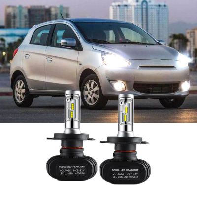 หลอดไฟหน้ารถยนต์ LED H4 6000k สีขาว สําหรับ Mitsubishi MIRAGE G4 (SEDAN) 2014- 2017 2PCS