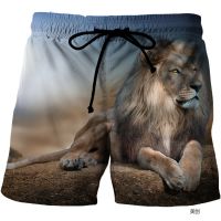 Short Pants for Man Summer Mens Animal Graphic Lion Beach Shorts 3D Pattern Predator Boardshorts