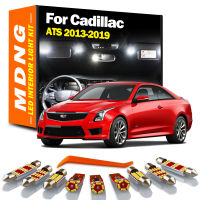 MDNG 14ชิ้นสำหรับ Cadillac ATS 2013 20014 2015 2016 2017-2019 LED ภายในแผนที่โดมลำต้นชุดไฟรถยนต์หลอดไฟ C An BUS อุปกรณ์เสริม