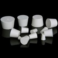 000 -14 White Solid Rubber Stopper Push-In Sealing Plug Laboratory Rubber Plug Pipe Tank Bottle Tapered Hole BungVarious Sizes