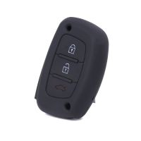 fgjfykjd Silicone Car Key Case Cover 3 Buttons For Hyundai IX25 IX35 Creta