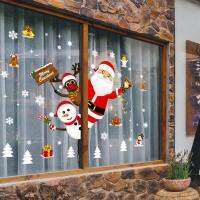 Christmas Wall Window Stickers Marry Christmas Decoration For Home Xmas Sticker Ornaments Navidad Gift New Year 2023