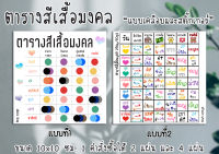 " ตารางสีเสื้อมงคล ปี 2566/2023 " ขนาด 10x10 ซม. มีทั้งแบบเคลือบ และแบบสติ๊กเกอร์ ส่งไว มีเก็บปลายทาง