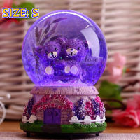 Bears Crystal Ball Music Box For Children Friend 2022 Christmas Snowflake Unicorn Cartoon Home Decoration Birthday Gift New Year