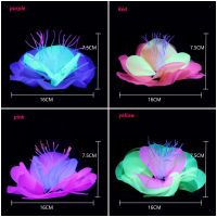 hot【cw】 Coral Ornament Silicone Underwater Artificial Glowing Aquarium Landscape Decoration