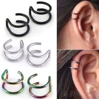 เครื่องประดับ Ear Cuff สไตล์พังก์ Wrap กระดูกอ่อนเกลียวต่างหูคลิปเจาะ